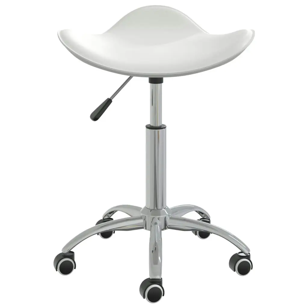 Swivel Dining Chair White Faux Leather 3088565