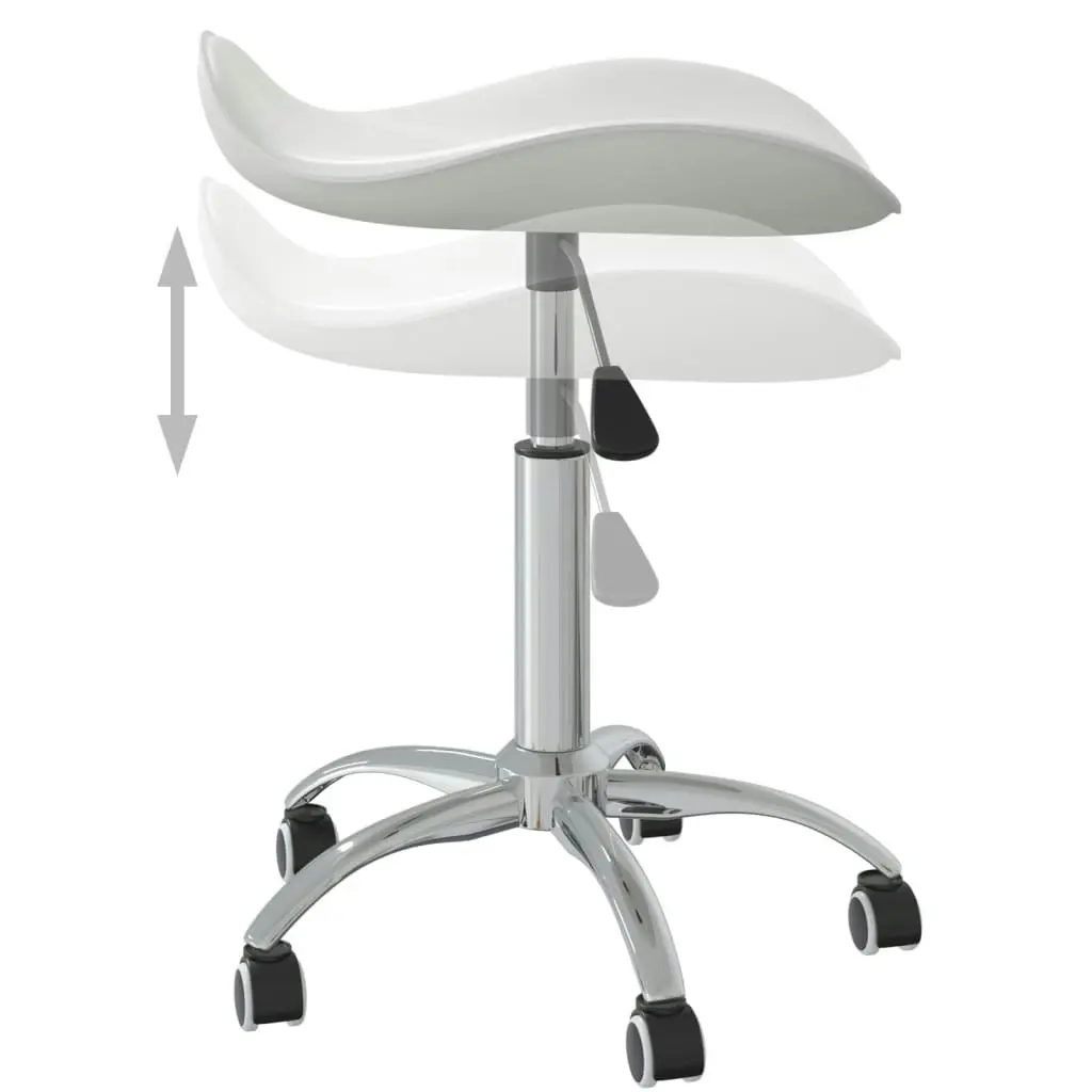 Swivel Dining Chair White Faux Leather 3088565