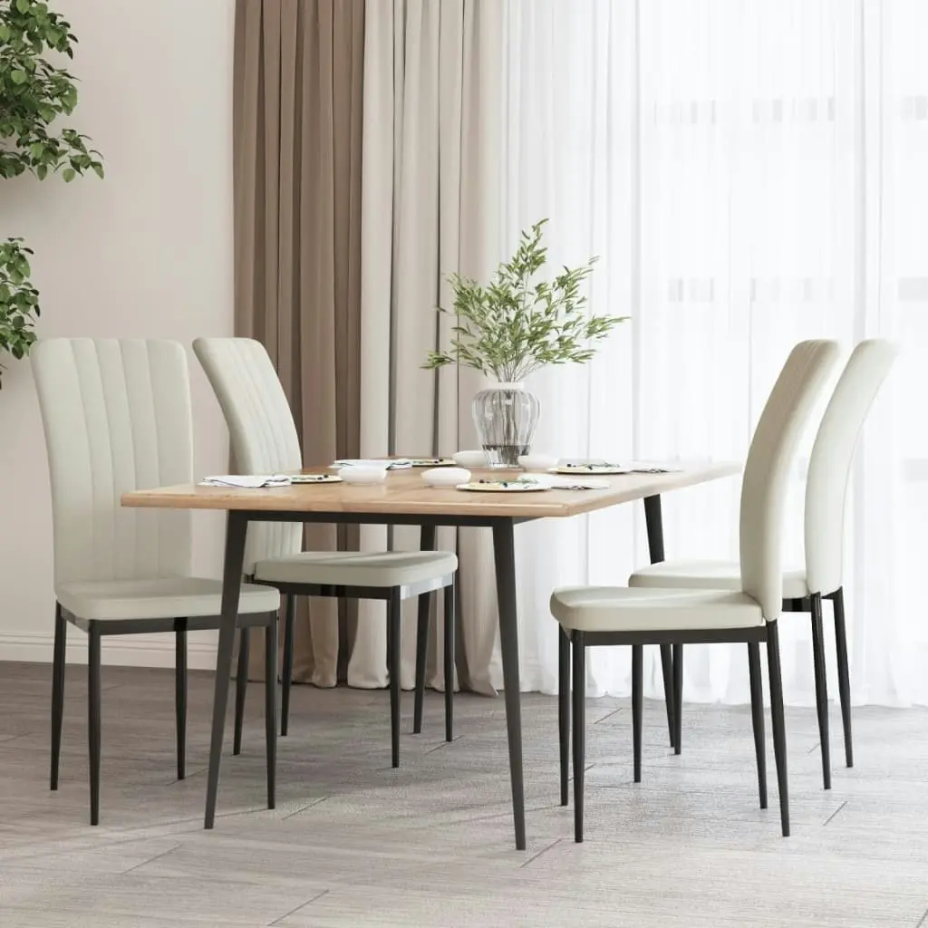 Dining Chairs 4 pcs Cream Velvet 326113