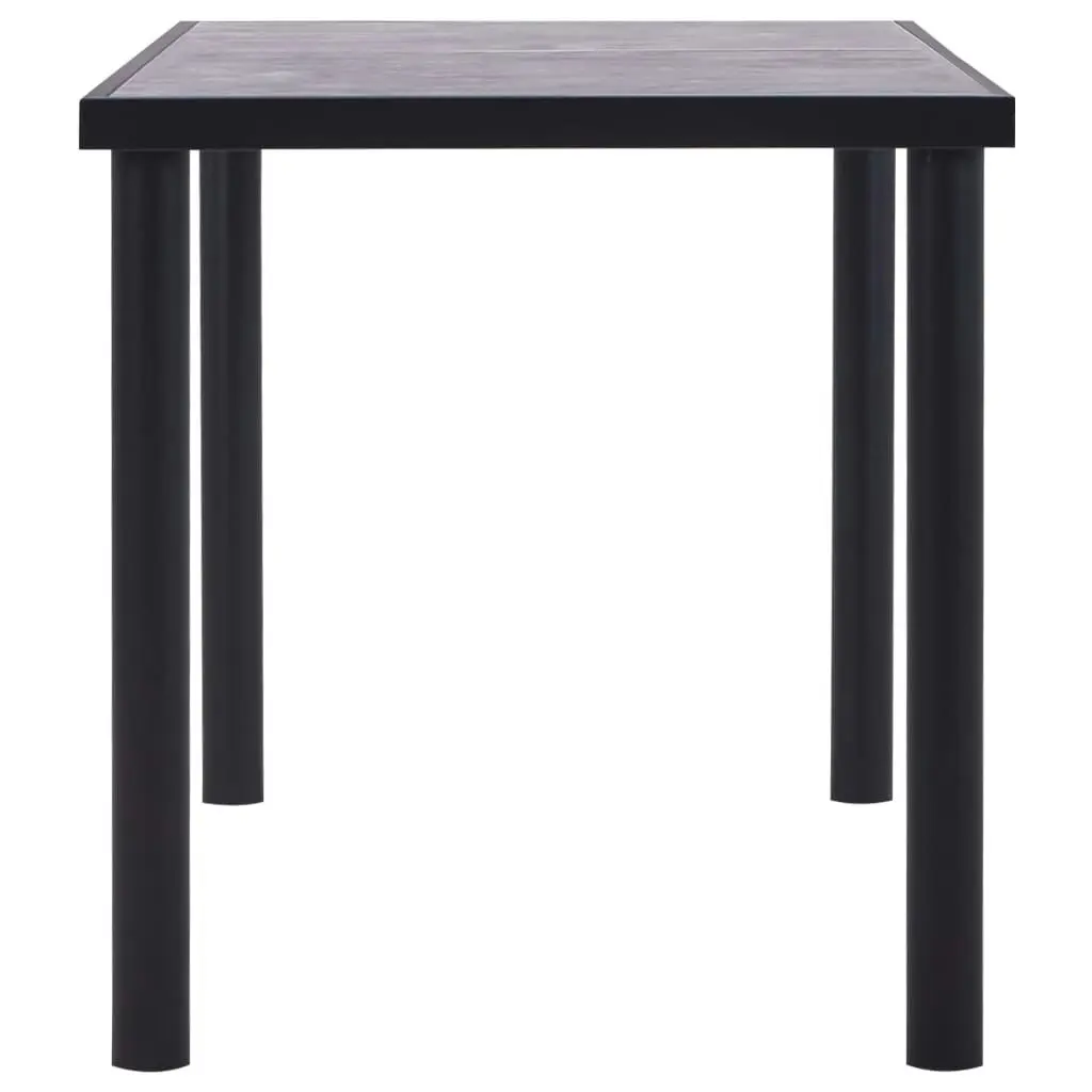 Dining Table Black and Concrete Grey 140x70x75 cm MDF 281858