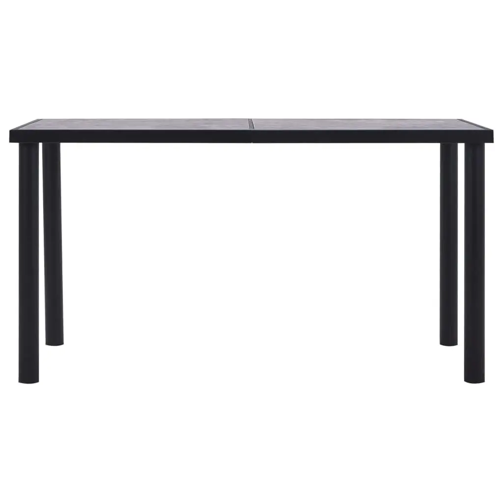 Dining Table Black and Concrete Grey 140x70x75 cm MDF 281858