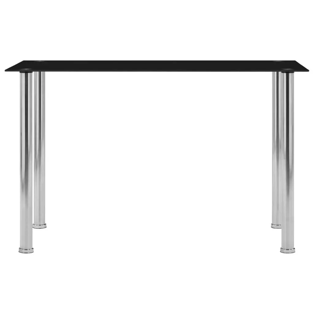 Dining Table Black 120x60x75 cm Tempered Glass 281852