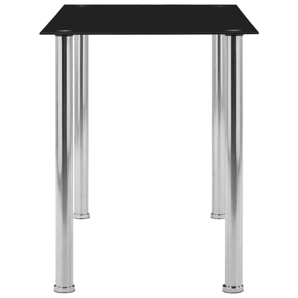 Dining Table Black 120x60x75 cm Tempered Glass 281852