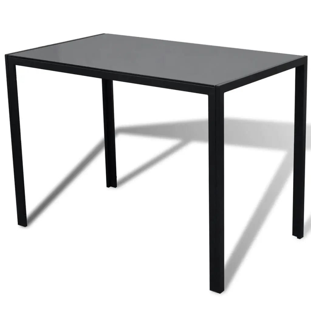 Five Piece Dining Table Set Black 242986