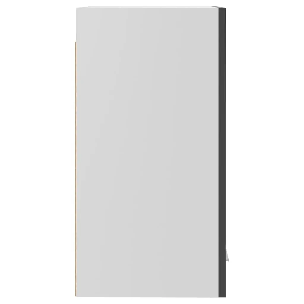 Hanging Cabinet High Gloss Grey 29.5x31x60 cm Engineered Wood 801251