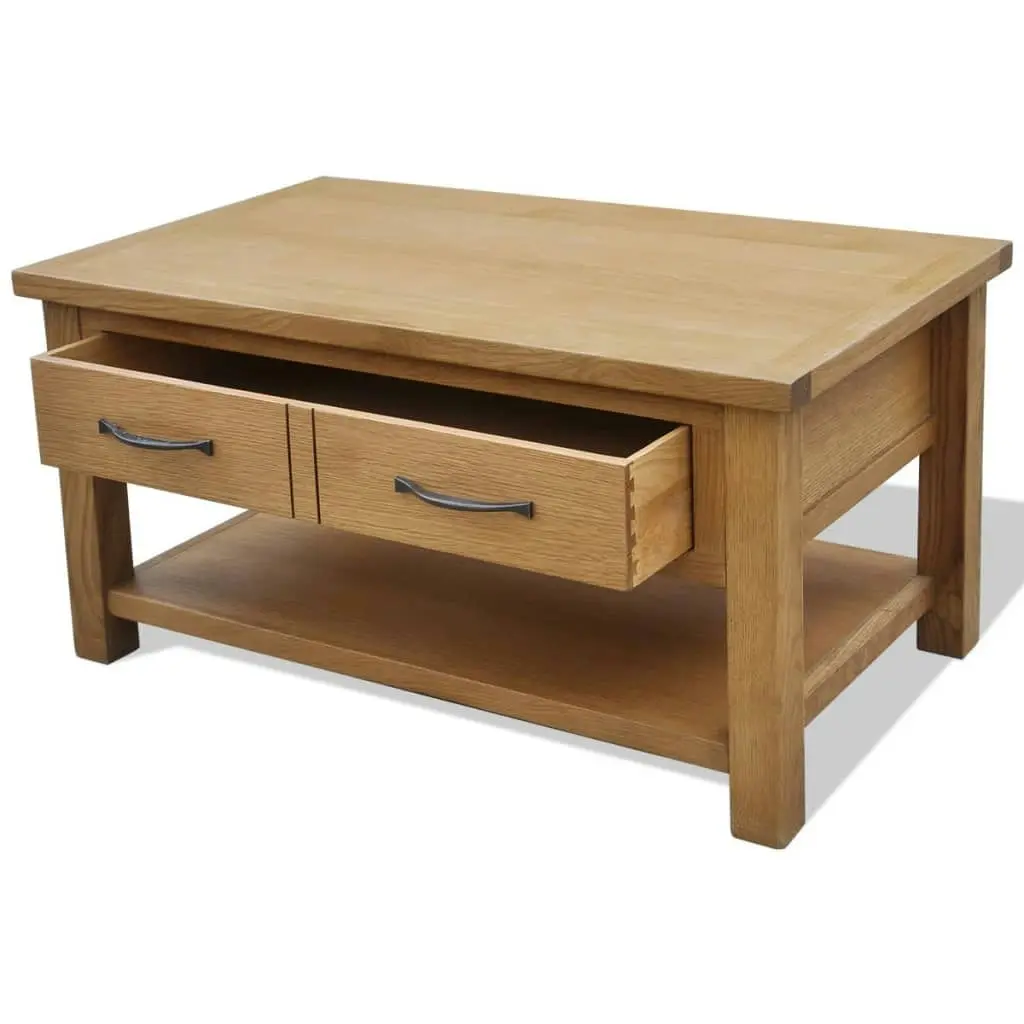 Coffee Table 88x53x45 cm Solid Oak Wood 242745