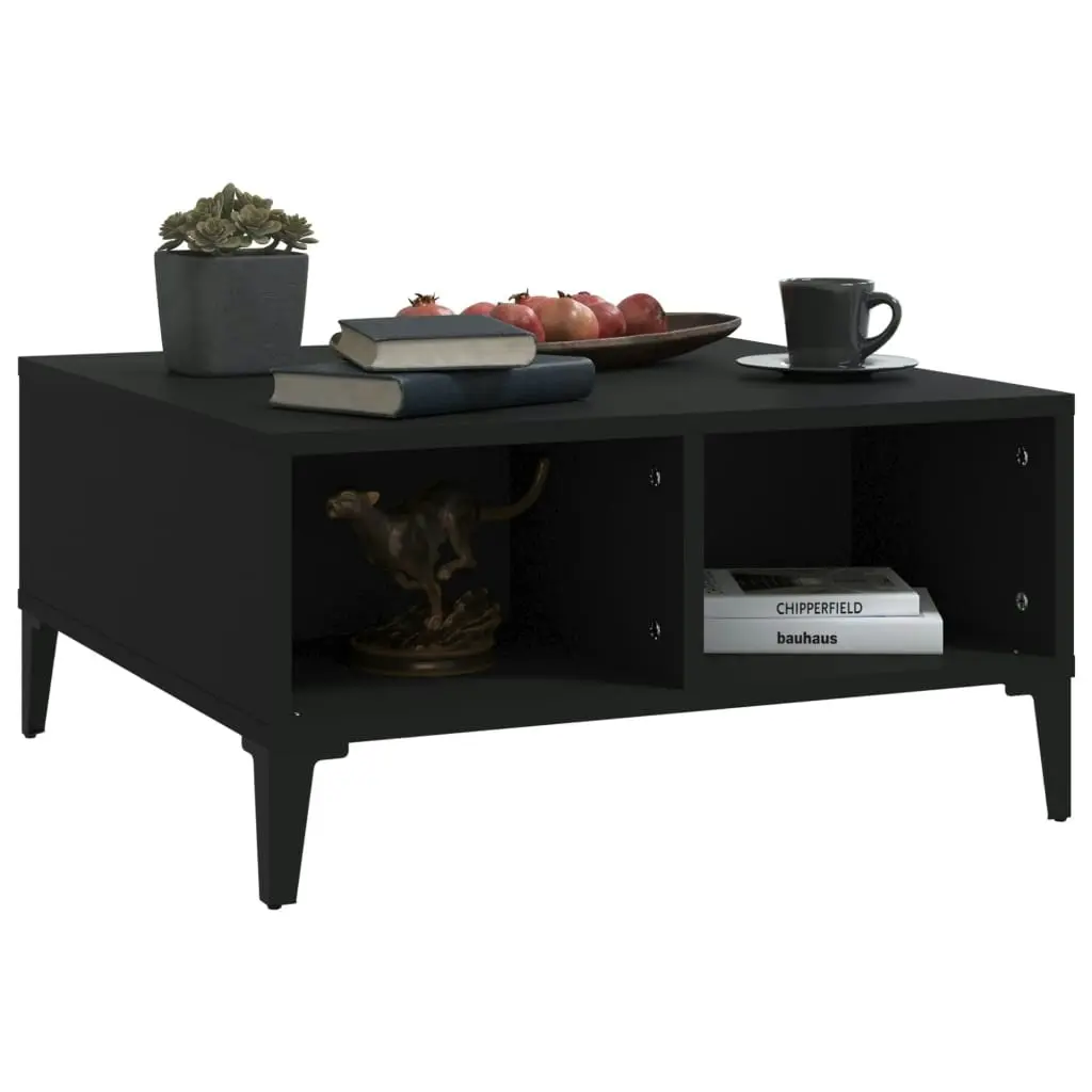 Coffee Table Black 60x60x30 cm Engineered Wood 805987