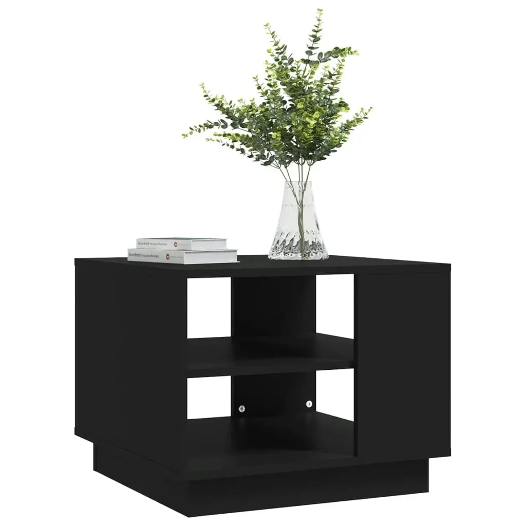 Coffee Table Black 55x55x43 cm Engineered Wood 810290