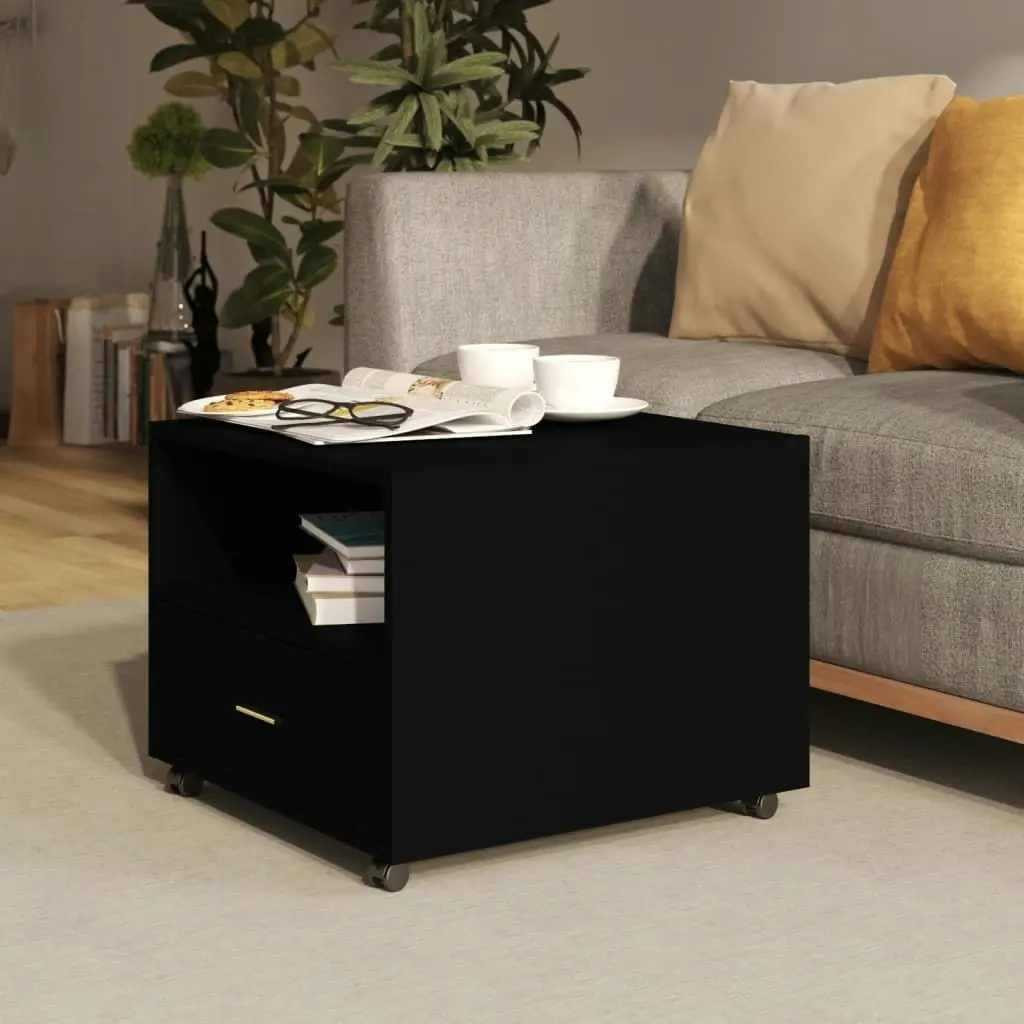 Coffee Table Black 55x55x40 cm Engineered Wood 810927