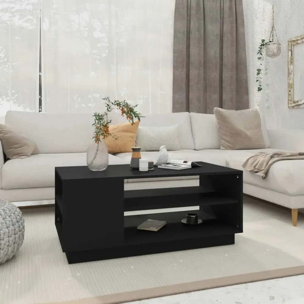 Coffee Table Black 102x55x43 cm Engineered Wood 810281