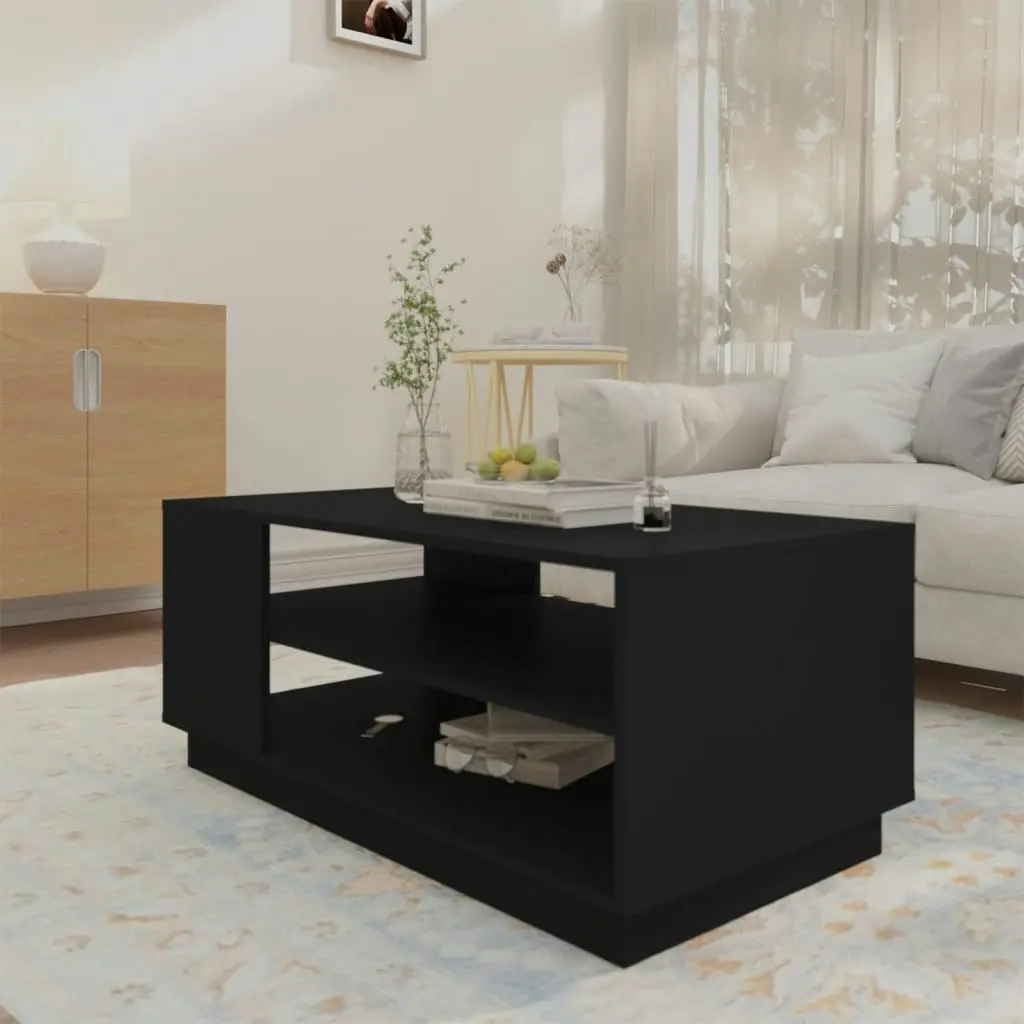 Coffee Table Black 102x55x43 cm Engineered Wood 810281