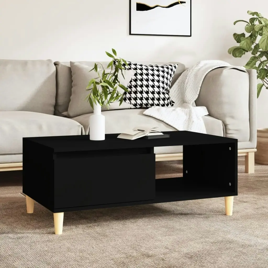 Coffee Table Black 90x50x36.5 cm Engineered Wood 821045