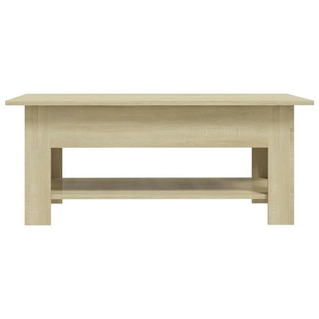 Coffee Table Sonoma Oak 102x55x42 cm Engineered Wood 810256