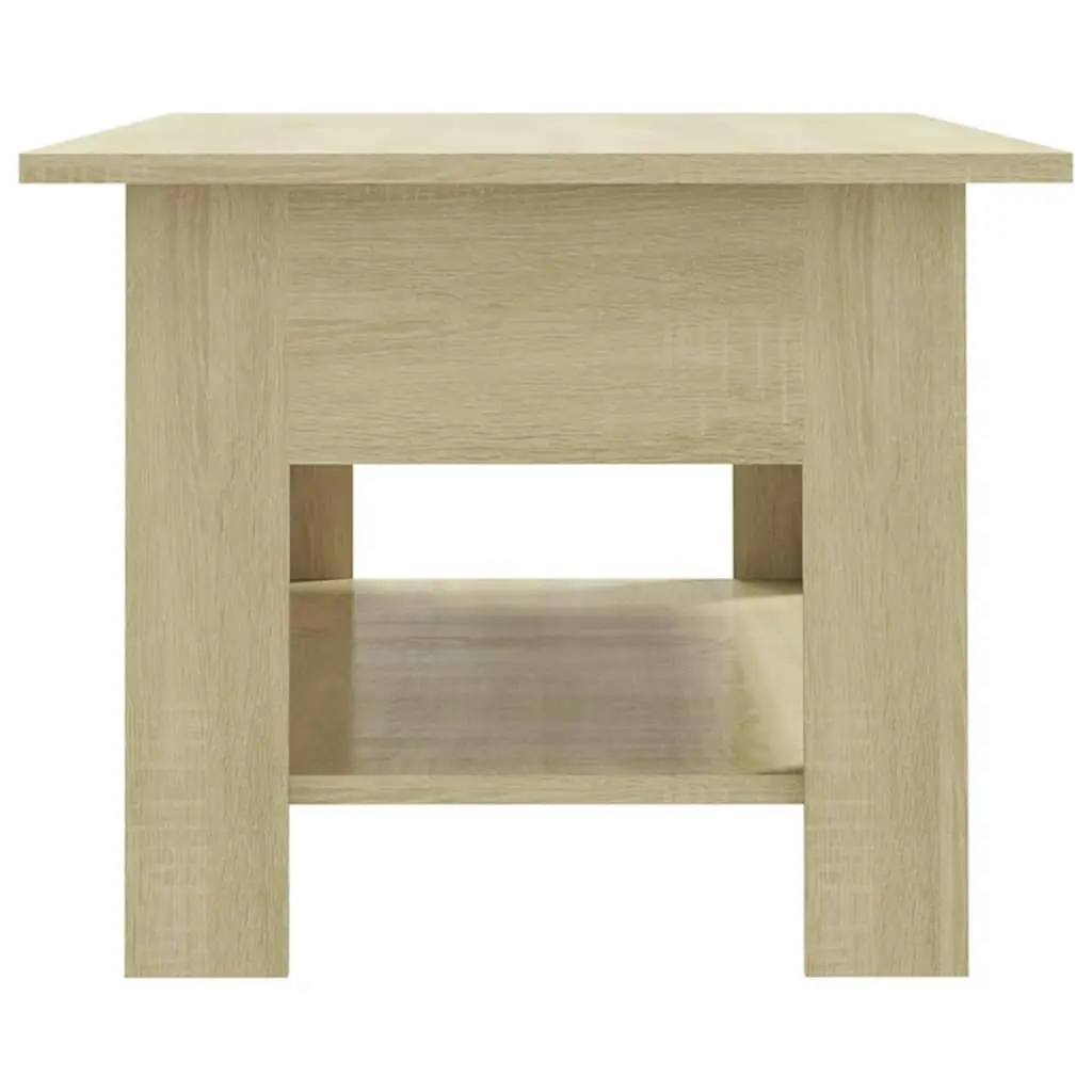 Coffee Table Sonoma Oak 102x55x42 cm Engineered Wood 810256