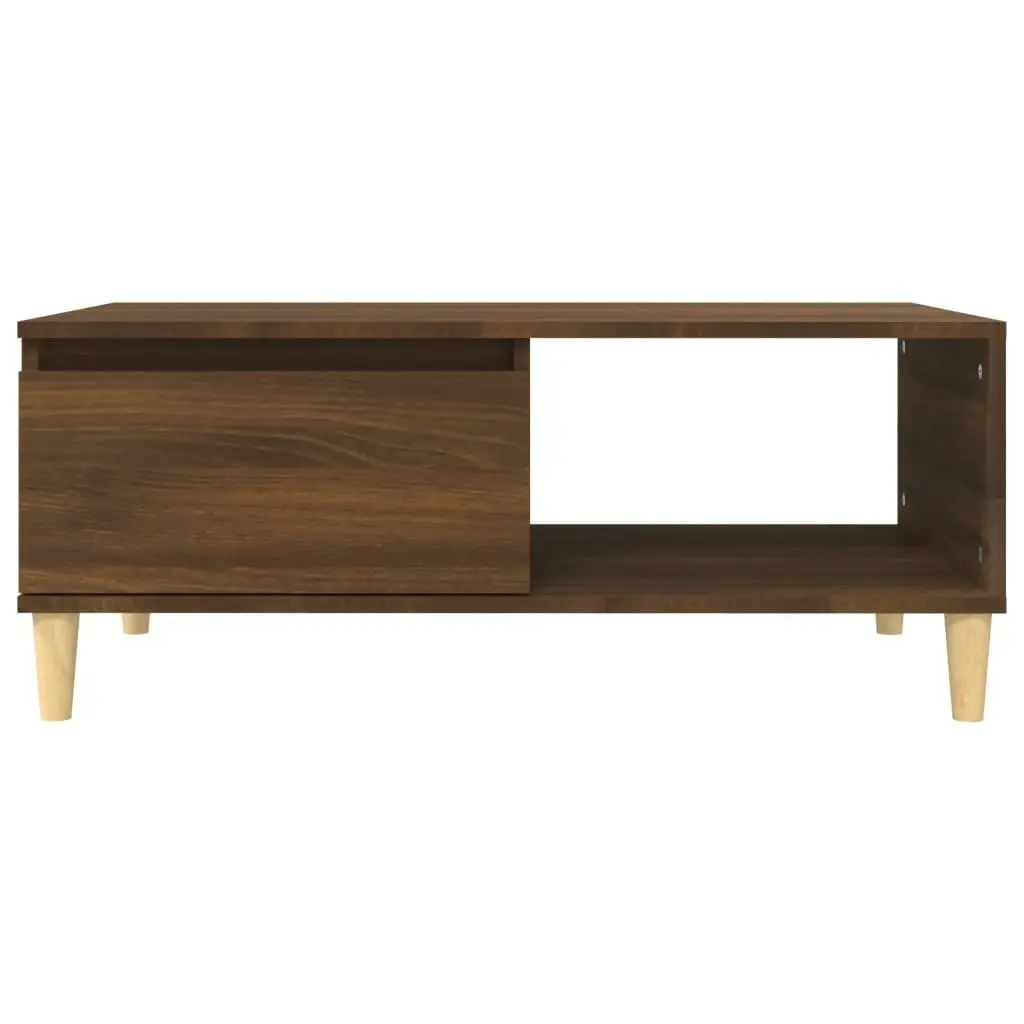 Coffee Table Brown Oak 90x50x36.5 cm Engineered Wood 821051