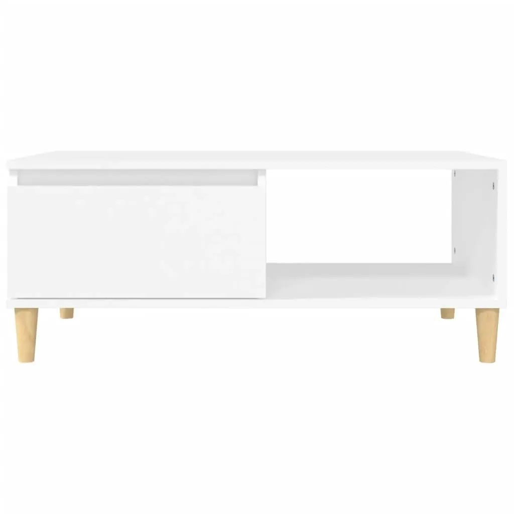 Coffee Table White 90x50x36.5 cm Engineered Wood 821044