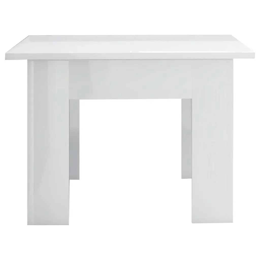 Coffee Table High Gloss White 100x60x42 cm Engineered Wood 801185