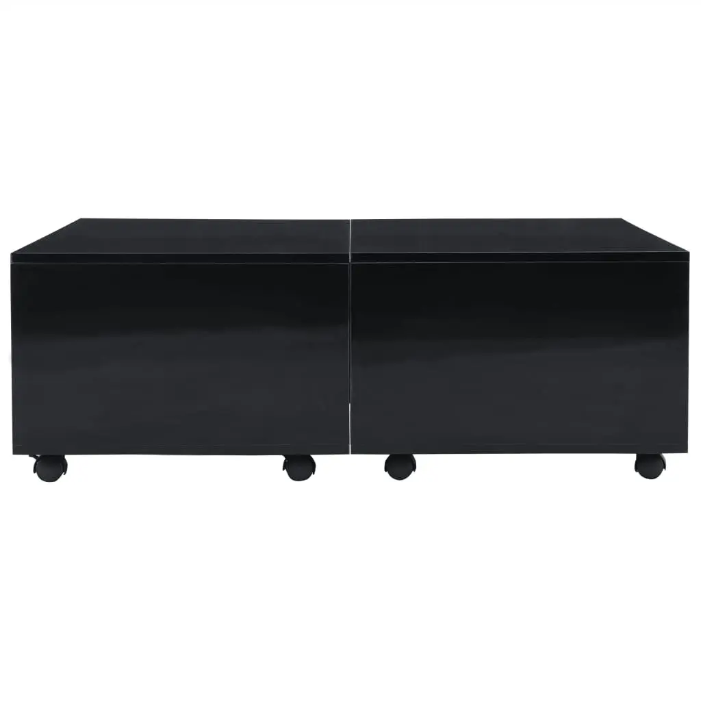 Coffee Table High Gloss Black 100x100x35 cm 283725