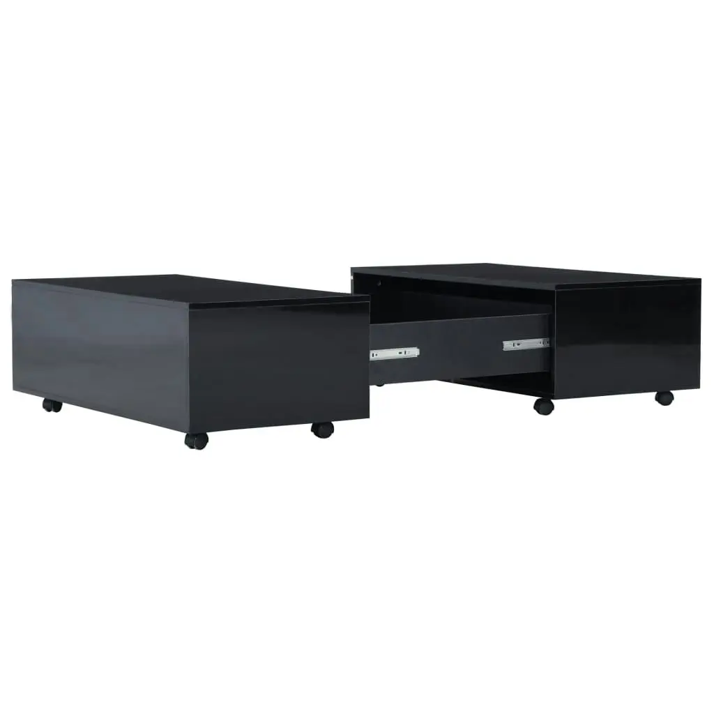 Coffee Table High Gloss Black 100x100x35 cm 283725