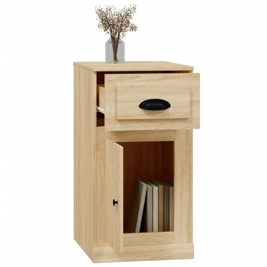 Side Cabinet with Drawer Sonoma Oak 40x50x75 cm Engineered Wood 816483