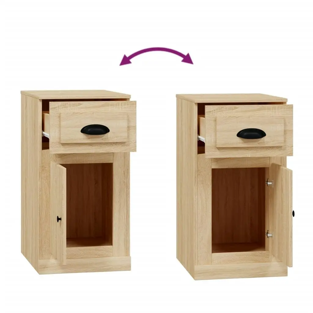 Side Cabinet with Drawer Sonoma Oak 40x50x75 cm Engineered Wood 816483