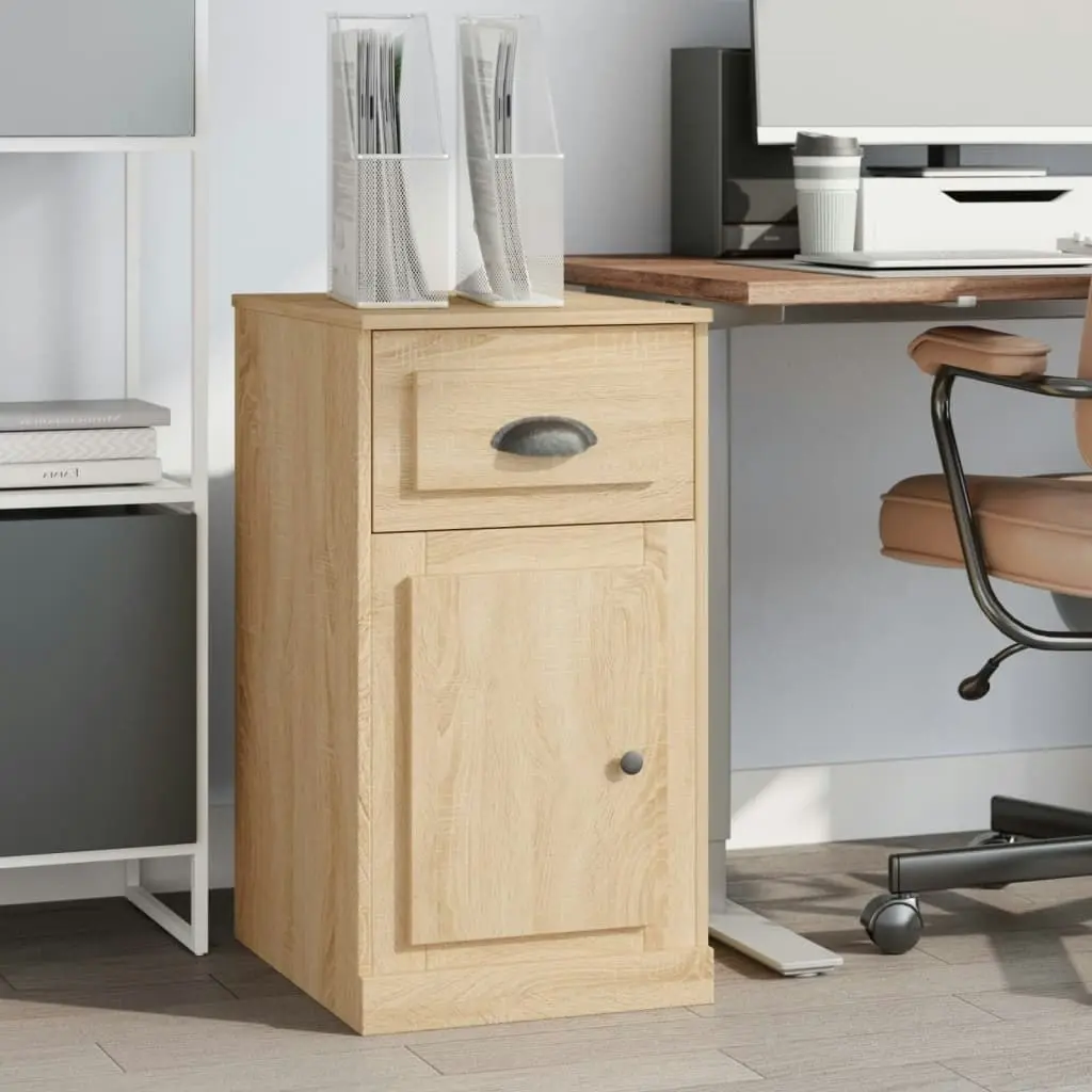 Side Cabinet with Drawer Sonoma Oak 40x50x75 cm Engineered Wood 816483