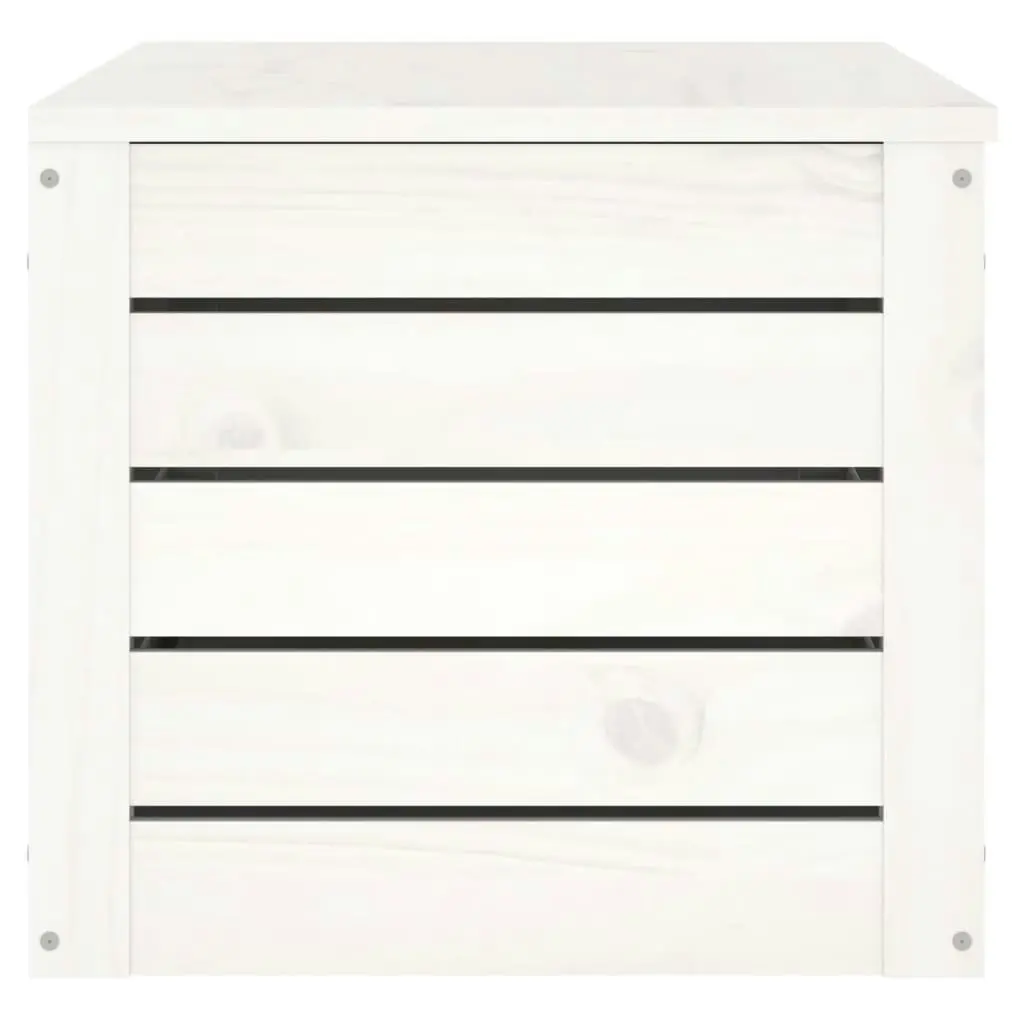 Storage Box White 89x36.5x33 cm Solid Wood Pine 823620