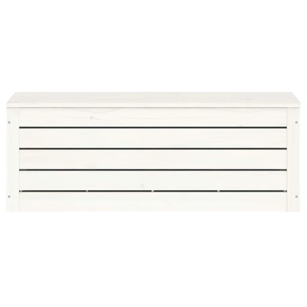 Storage Box White 89x36.5x33 cm Solid Wood Pine 823620