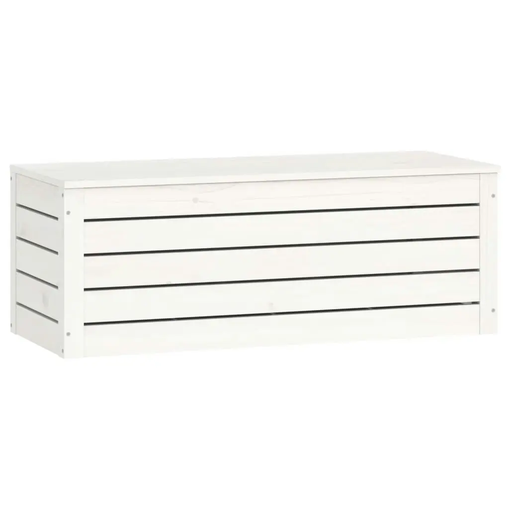 Storage Box White 89x36.5x33 cm Solid Wood Pine 823620