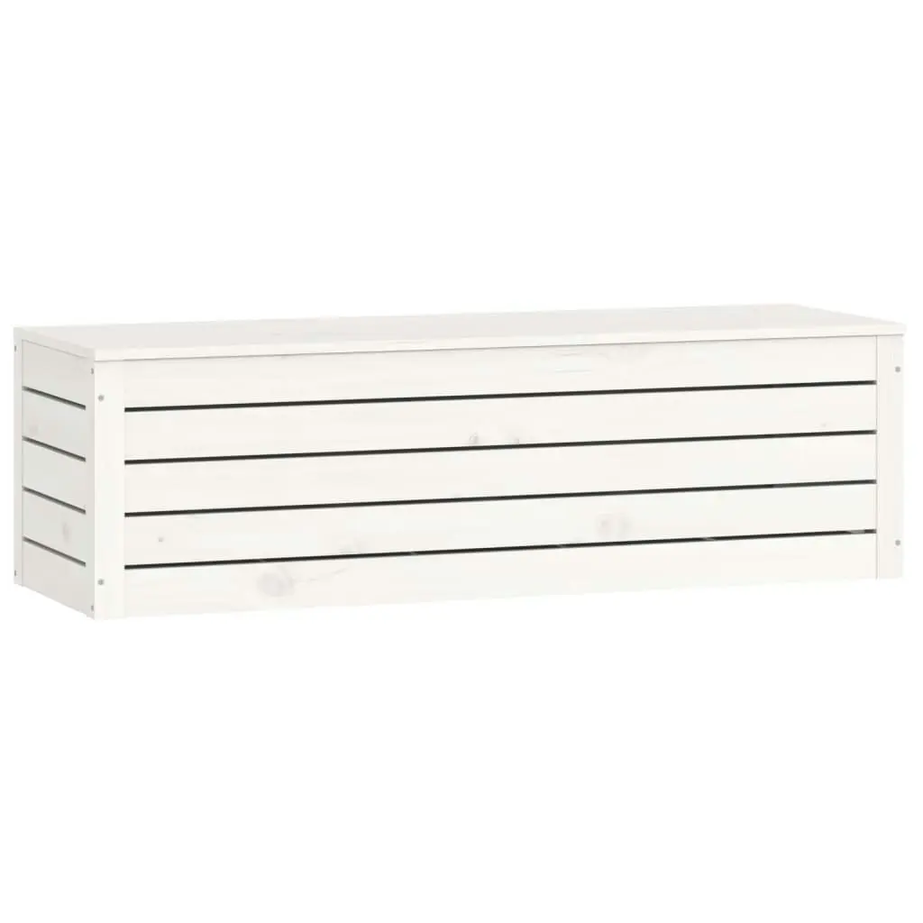 Storage Box White 109x36.5x33 cm Solid Wood Pine 823625