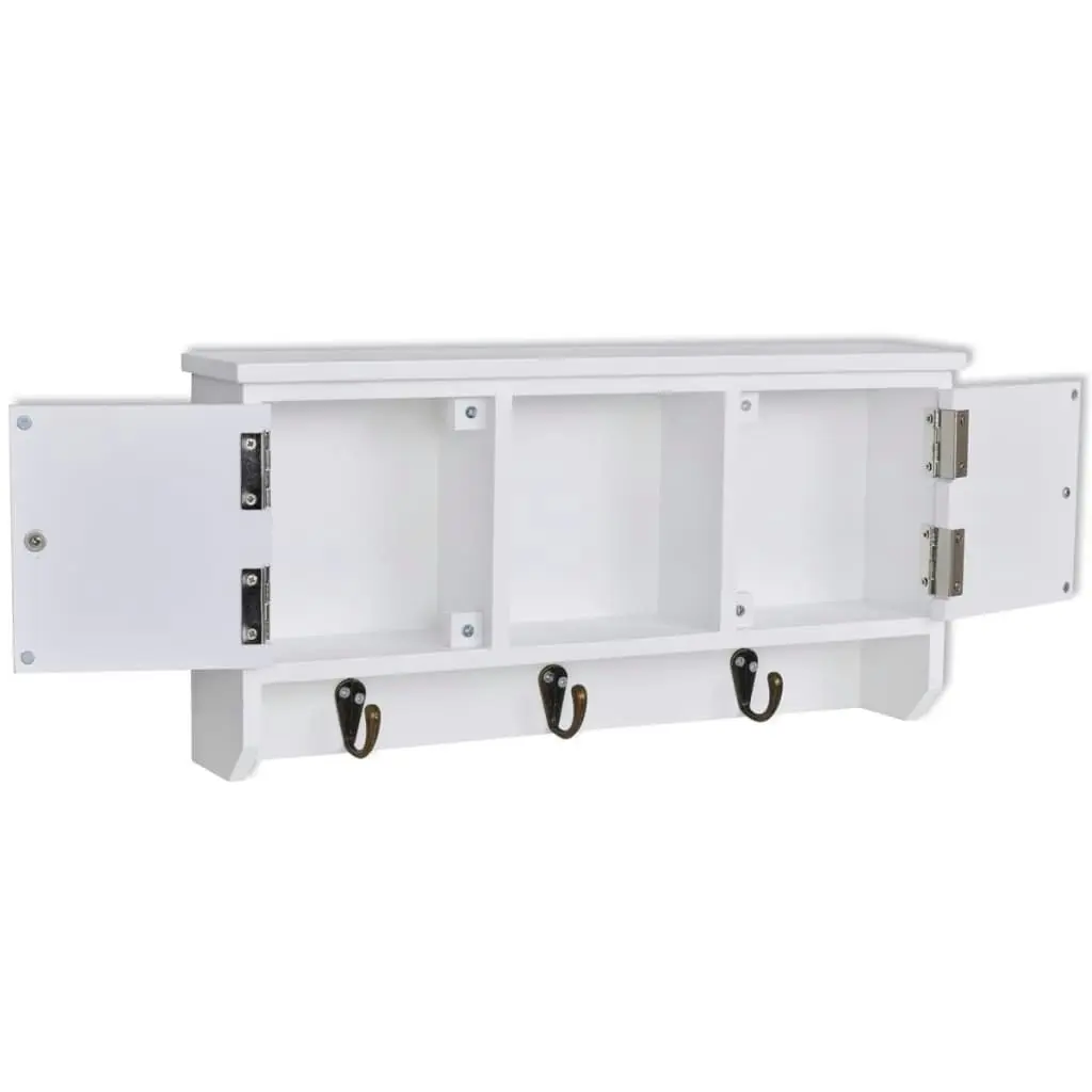 Wall Cabinet for Keys and Jewellery with Doors and Hooks 241850