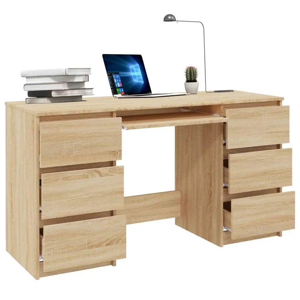 Writing Desk Sonoma Oak 140x50x77 cm Engineered Wood 800813