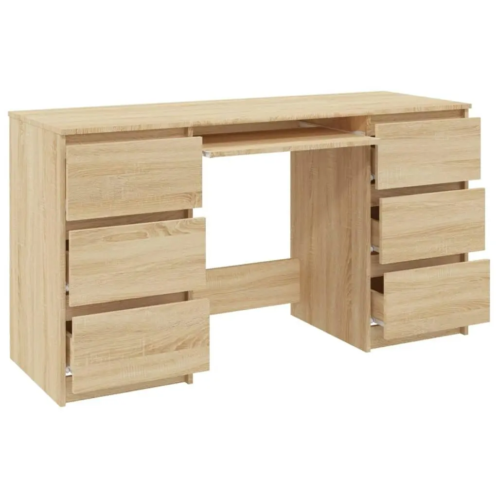 Writing Desk Sonoma Oak 140x50x77 cm Engineered Wood 800813