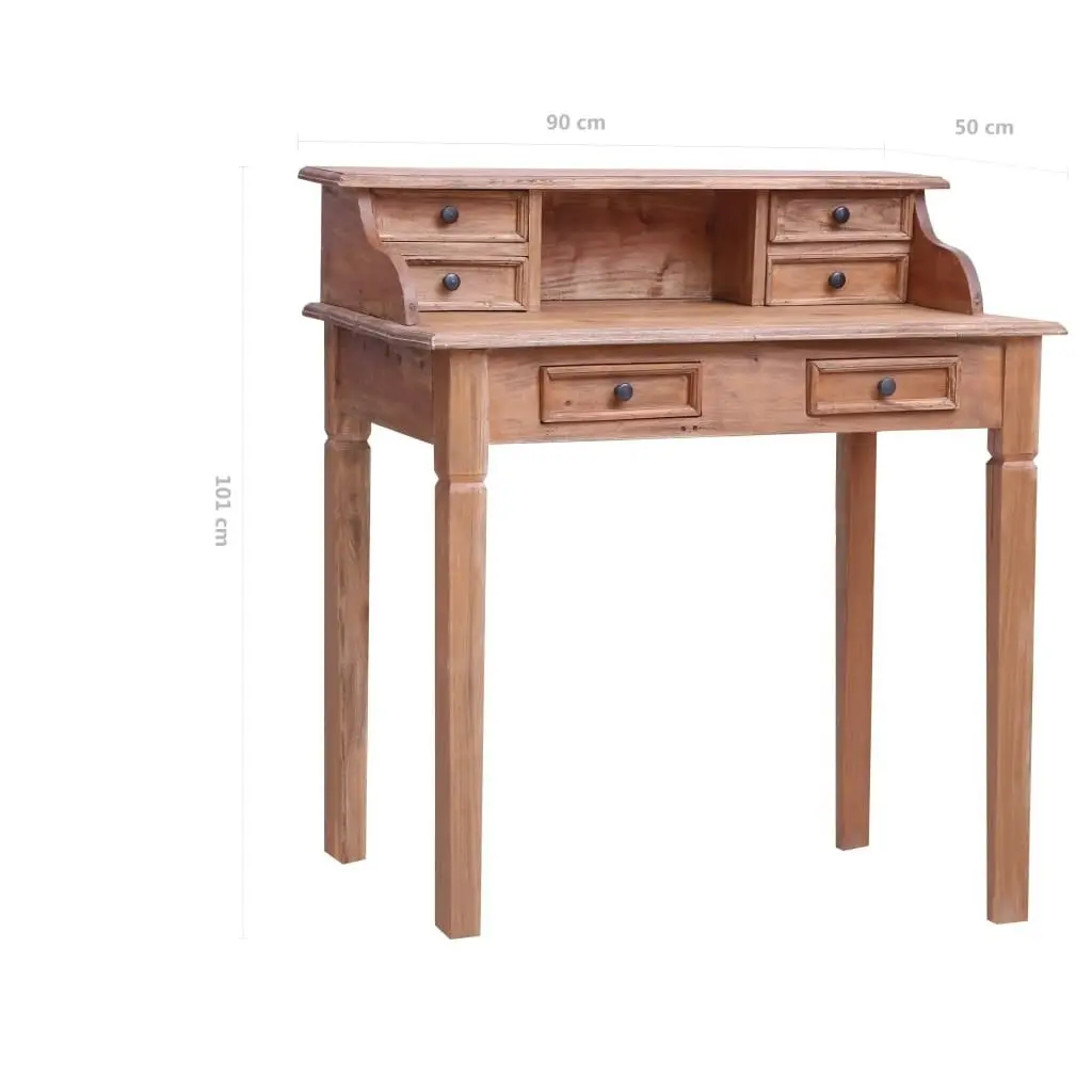 Writing Desk with Drawers 90x50x101 cm Solid Reclaimed Wood 283912