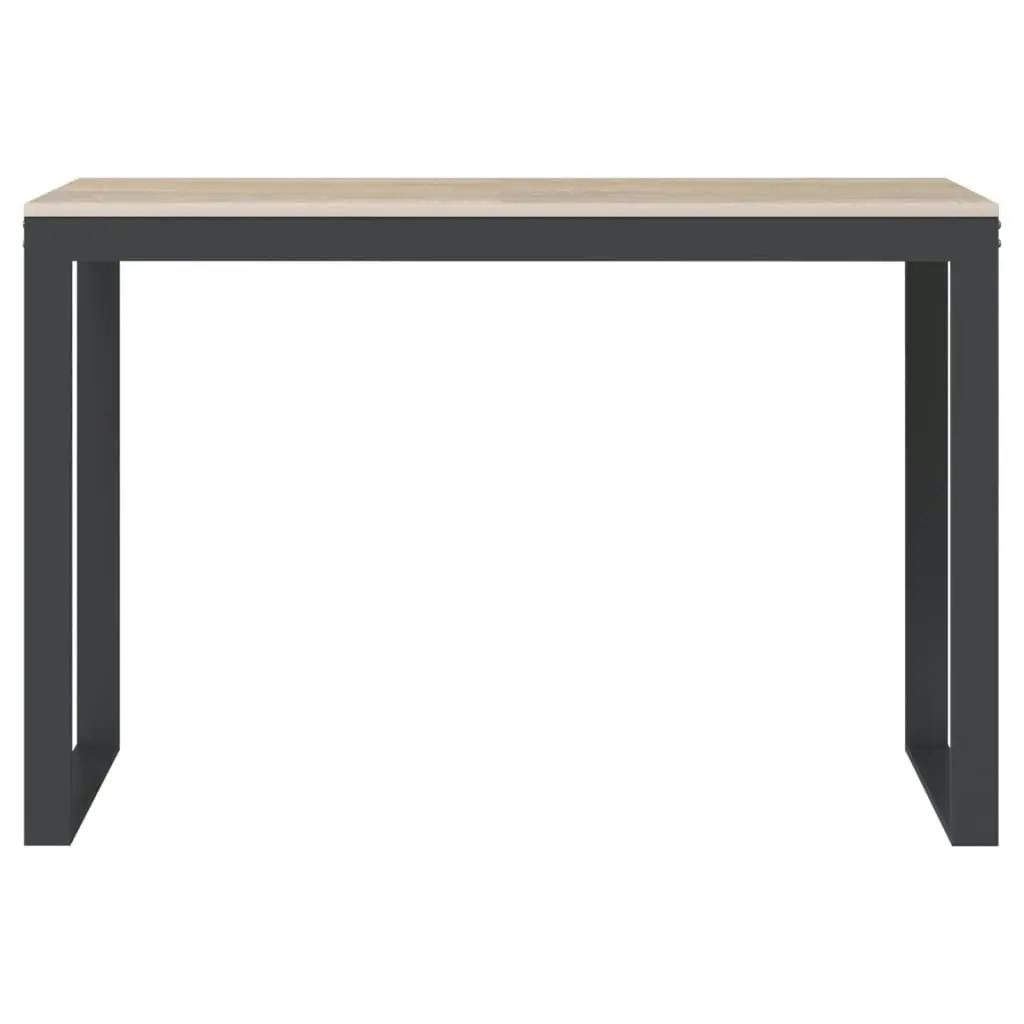 Computer Desk Black and Oak 110x60x73 cm Engineered Wood 30199