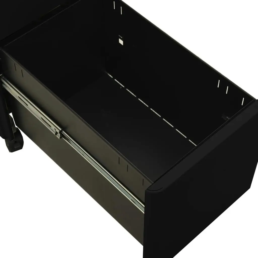 Mobile File Cabinet Black 30x45x59 cm Steel 335984