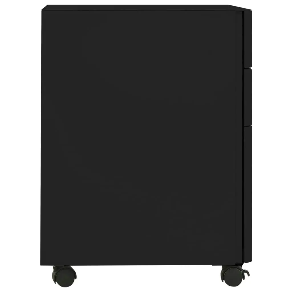 Mobile File Cabinet Black 30x45x59 cm Steel 335984