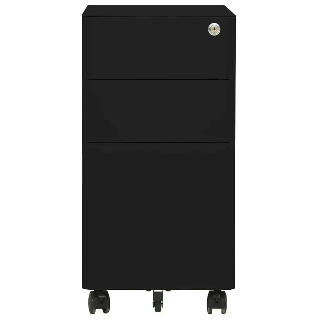 Mobile File Cabinet Black 30x45x59 cm Steel 335984