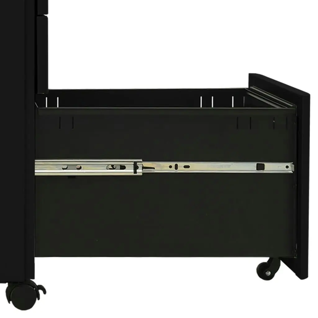 Mobile File Cabinet Black 30x45x59 cm Steel 335984