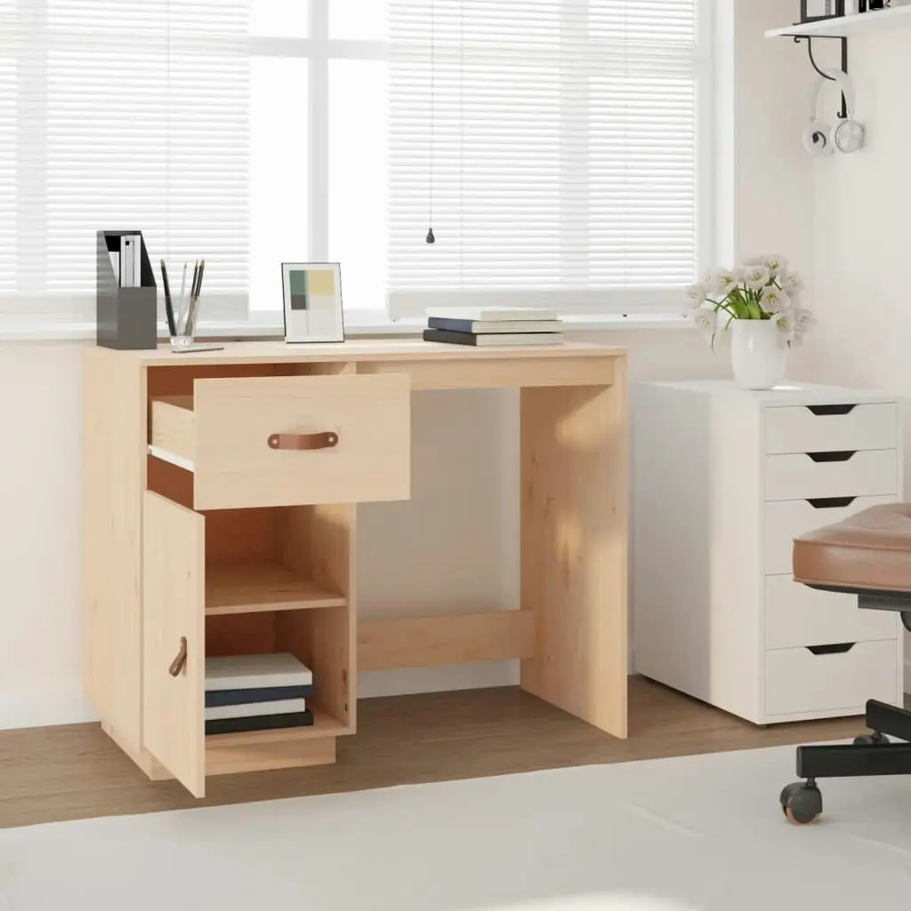 Desk 95x50x75 cm Solid Wood Pine 820102