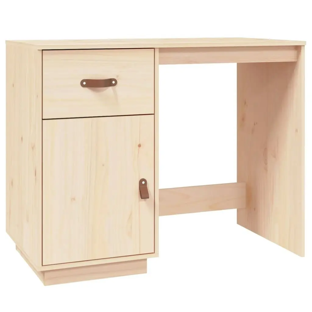 Desk with Cabinets 135x50x75 cm Solid Wood Pine 3107844