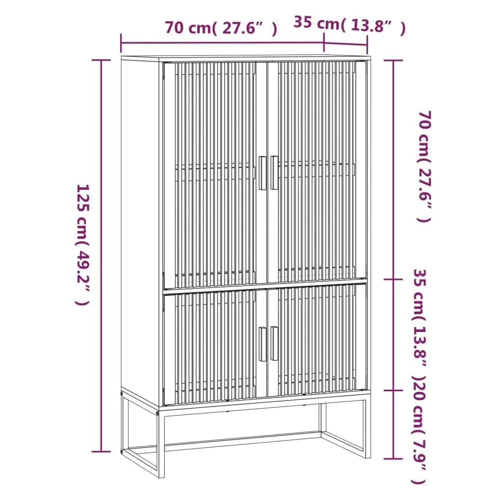 Highboard 70x35x125 cm Engineered Wood 352141