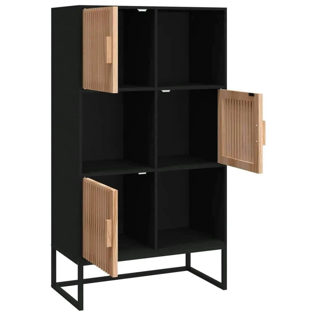 Highboard Black 70x35x125 cm Engineered Wood 352137