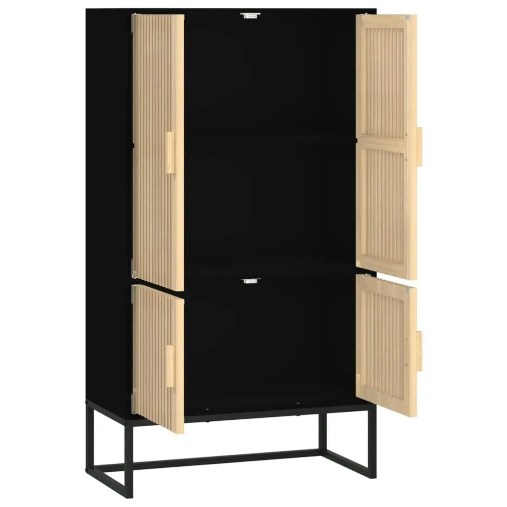 Highboard Black 70x35x125 cm Engineered Wood 352140