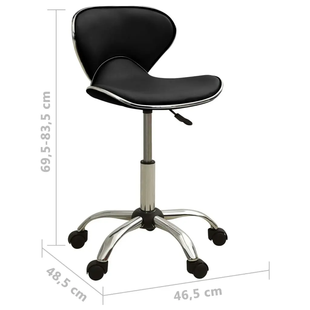 Office Chair Black Faux Leather 3088626