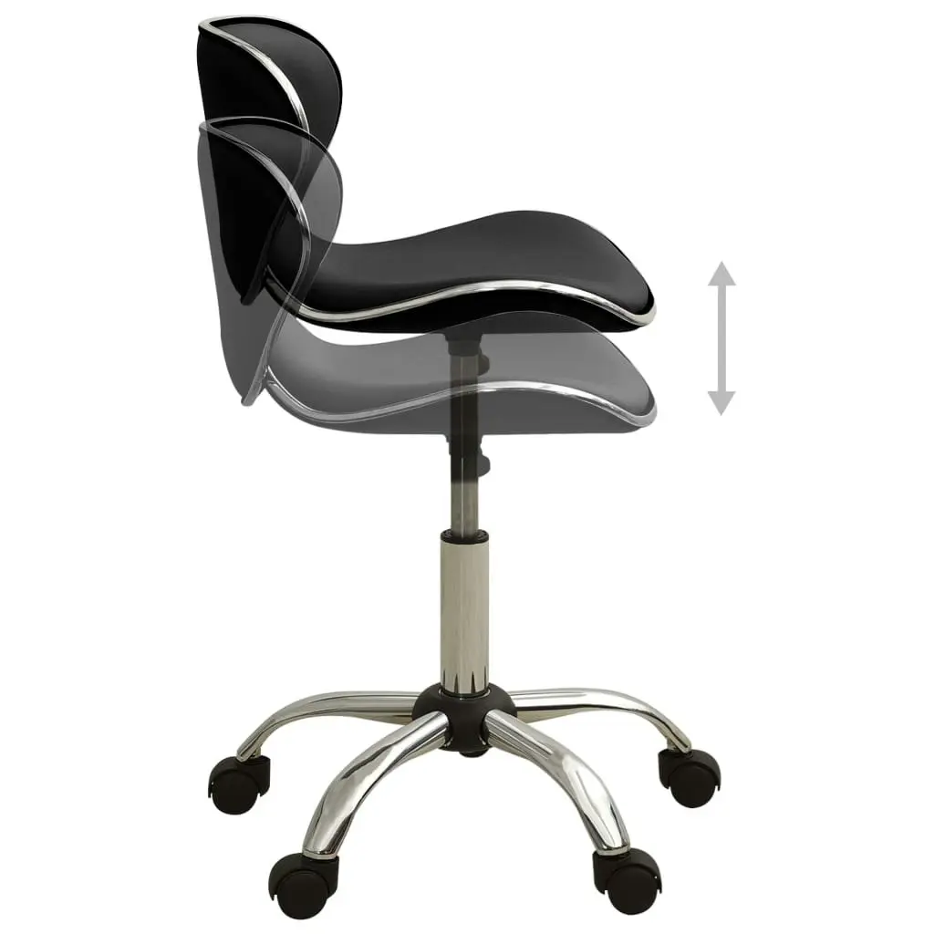 Office Chair Black Faux Leather 3088626