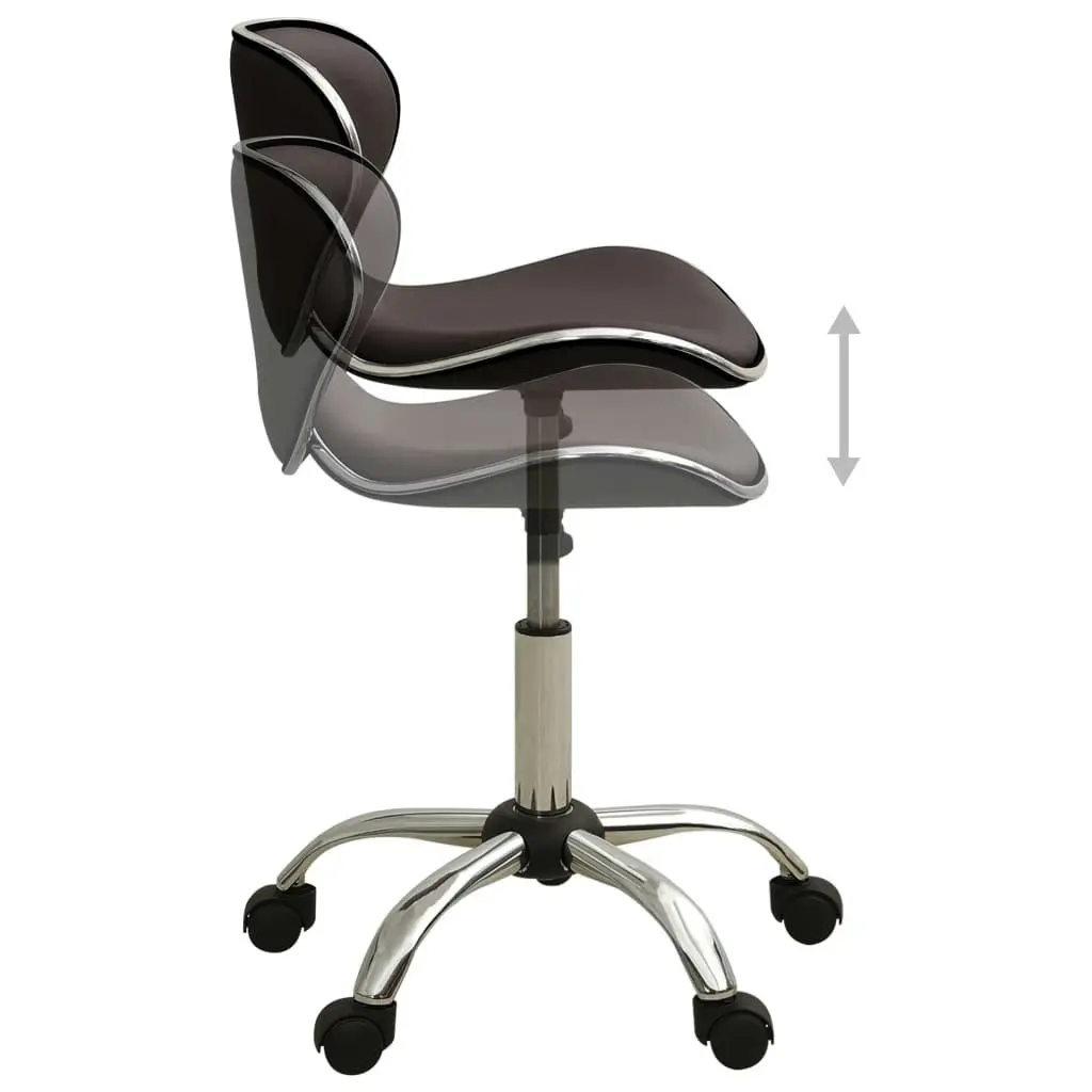 Office Chair Brown Faux Leather 3088628