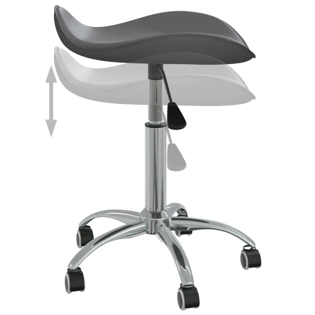 Office Chair Grey Faux Leather 3088560