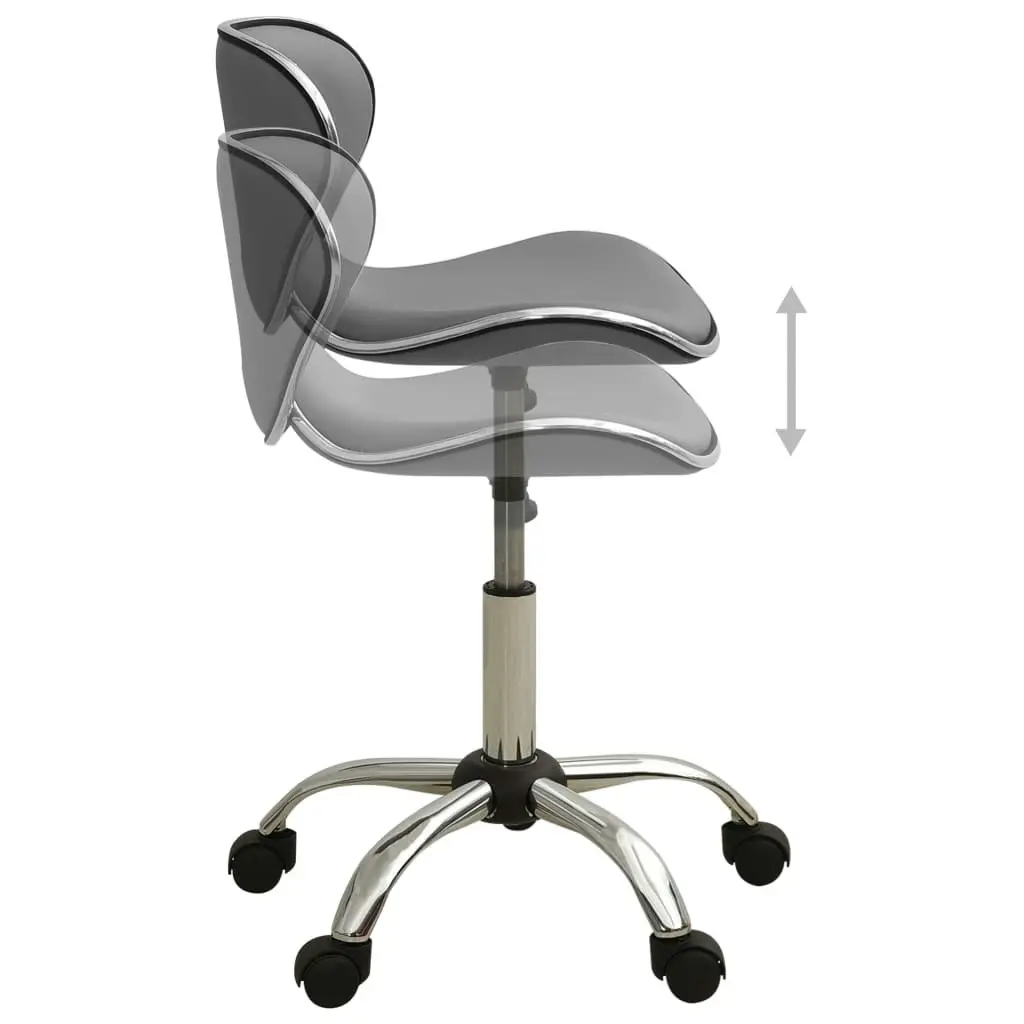 Office Chair Grey Faux Leather 3088630