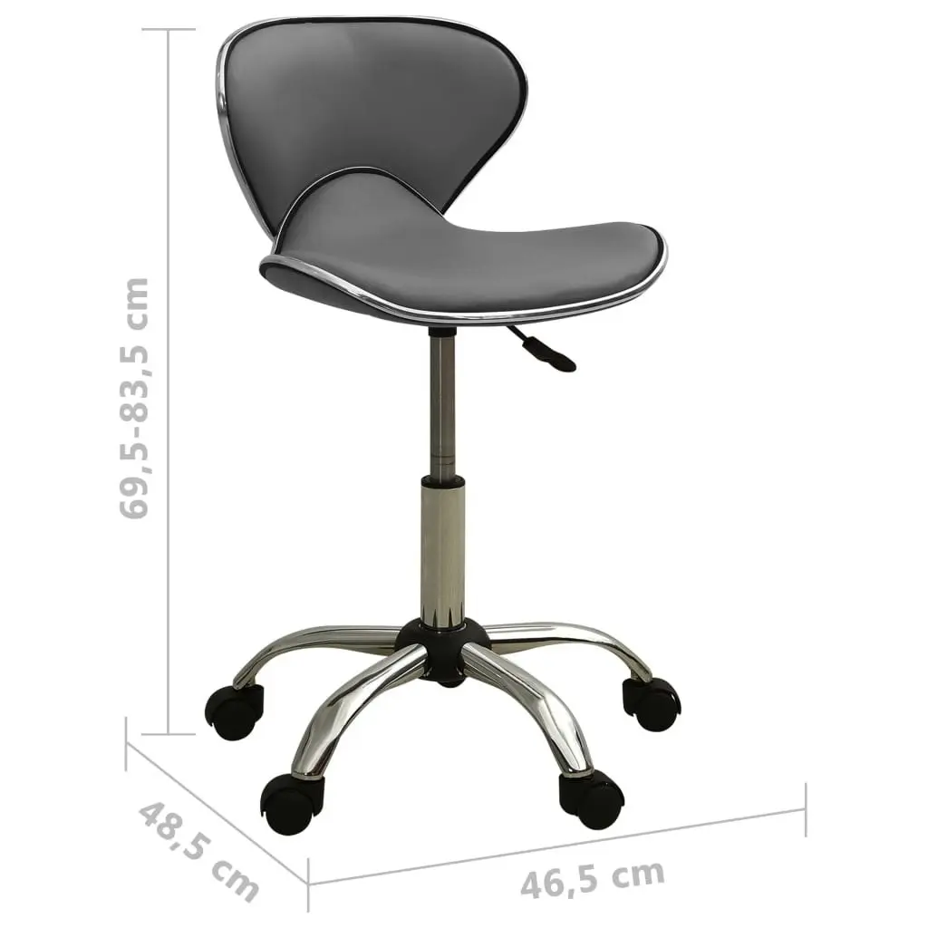 Office Chair Grey Faux Leather 3088630